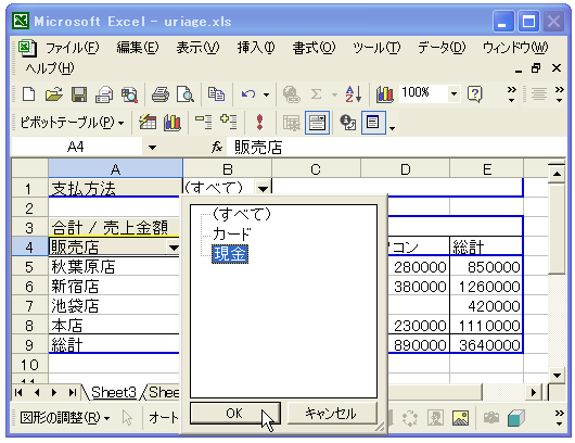 ページエリアにフィールドを追加