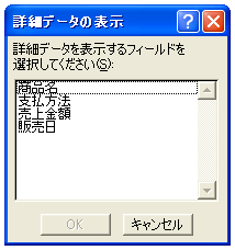 詳細データの表示