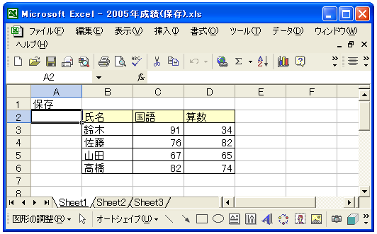 読み取りパスワードを付けて保存